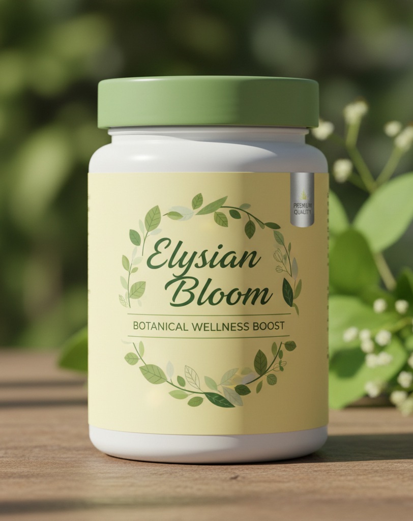 Elysian Bloom plant-based daily formula bottle